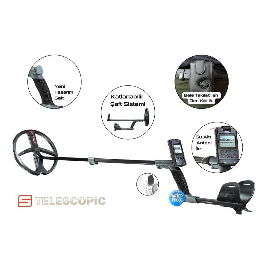 XP DEUS 2 Metal Dedektör - Ana Kontrol Ünitesi BH-01 Kemik İletimli Kulaklık 28cm FMF Başlık ile - Tr Dedektör 0532 221 0974